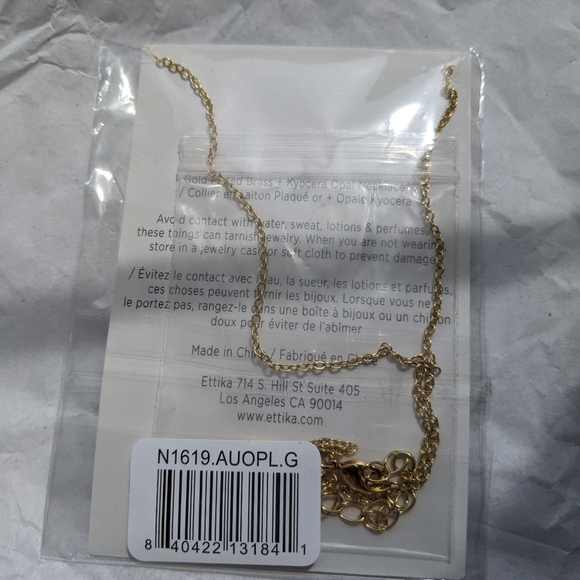 Ettika Koyocera Opal Necklace 18k Plated Gold NEW - Picture 7 of 11